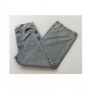 FRAME Denim Palazzo Light Wash Flare Jeans Wide Leg Organic Cotton Sz 32